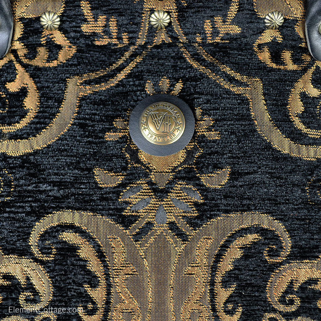 Large Victorian Traveler Carpetbag - Black Knight