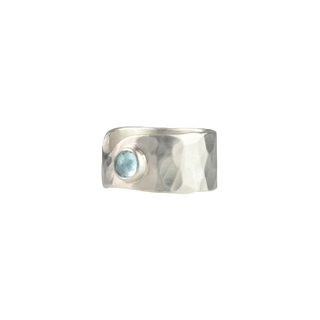 Melted Swiss Blue Topaz Ring